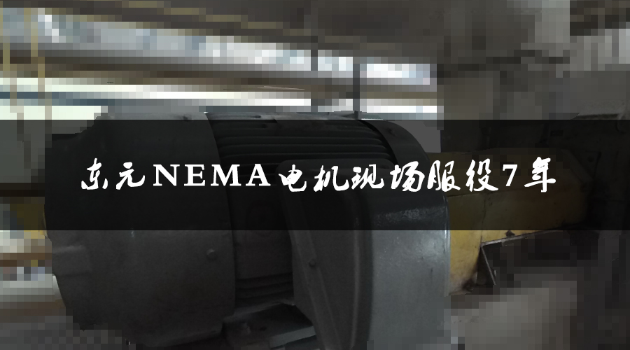 東元NEMA電機(jī)服役7年，運行狀態(tài)良好，現(xiàn)場檢測運行狀態(tài)