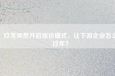玖龍突然開(kāi)啟漲價(jià)模式，讓下游企業(yè)怎么過(guò)年？