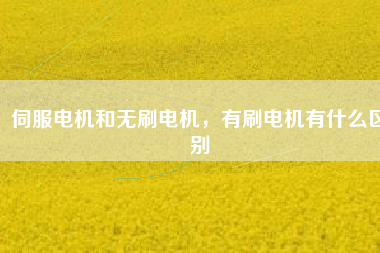 伺服電機和無刷電機，有刷電機有什么區(qū)別