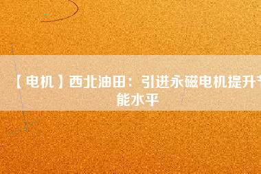 【電機(jī)】西北油田:引進(jìn)永磁電機(jī)提升節(jié)能水平 - TECO東元電機(jī) | 變頻器·伺服電機(jī)·減速機(jī)·電機(jī)解決方案