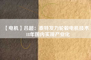 【電機(jī)】呂超：泰特發(fā)力輪轂電機(jī)技術(shù) 2018年國內(nèi)實現(xiàn)產(chǎn)業(yè)化 - TECO東元電機(jī) | 變頻器·伺服電機(jī)·減速機(jī)·電機(jī)解決方案