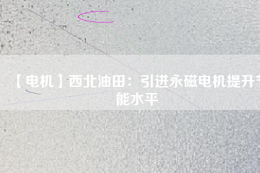 【電機(jī)】西北油田:引進(jìn)永磁電機(jī)提升節(jié)能水平 - TECO東元電機(jī) | 變頻器·伺服電機(jī)·減速機(jī)·電機(jī)解決方案