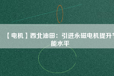 【電機(jī)】西北油田:引進(jìn)永磁電機(jī)提升節(jié)能水平 - TECO東元電機(jī) | 變頻器·伺服電機(jī)·減速機(jī)·電機(jī)解決方案