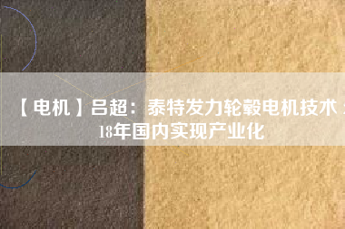 【電機(jī)】呂超：泰特發(fā)力輪轂電機(jī)技術(shù) 2018年國內(nèi)實現(xiàn)產(chǎn)業(yè)化 - TECO東元電機(jī) | 變頻器·伺服電機(jī)·減速機(jī)·電機(jī)解決方案