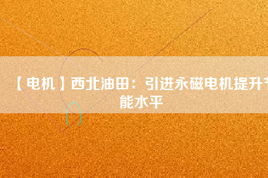 【電機(jī)】西北油田:引進(jìn)永磁電機(jī)提升節(jié)能水平 - TECO東元電機(jī) | 變頻器·伺服電機(jī)·減速機(jī)·電機(jī)解決方案