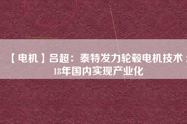 【電機(jī)】呂超：泰特發(fā)力輪轂電機(jī)技術(shù) 2018年國內(nèi)實現(xiàn)產(chǎn)業(yè)化 - TECO東元電機(jī) | 變頻器·伺服電機(jī)·減速機(jī)·電機(jī)解決方案