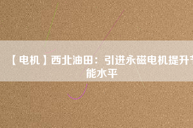 【電機(jī)】西北油田:引進(jìn)永磁電機(jī)提升節(jié)能水平 - TECO東元電機(jī) | 變頻器·伺服電機(jī)·減速機(jī)·電機(jī)解決方案