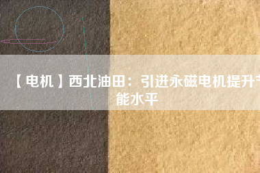 【電機(jī)】西北油田:引進(jìn)永磁電機(jī)提升節(jié)能水平 - TECO東元電機(jī) | 變頻器·伺服電機(jī)·減速機(jī)·電機(jī)解決方案