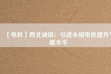 【電機(jī)】西北油田:引進(jìn)永磁電機(jī)提升節(jié)能水平 - TECO東元電機(jī) | 變頻器·伺服電機(jī)·減速機(jī)·電機(jī)解決方案