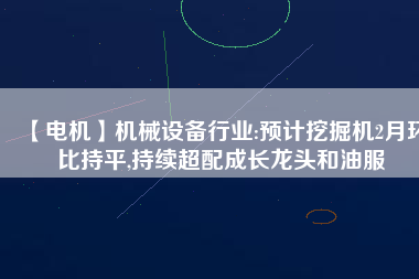 【電機】機械設備行業(yè):預計挖掘機2月環(huán)比持平,持續(xù)超配成長龍頭和油服 - TECO東元電機 | 變頻器·伺服電機·減速機·電機解決方案
