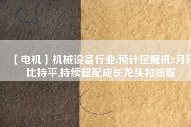 【電機】機械設備行業(yè):預計挖掘機2月環(huán)比持平,持續(xù)超配成長龍頭和油服 - TECO東元電機 | 變頻器·伺服電機·減速機·電機解決方案