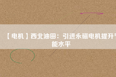 【電機(jī)】西北油田:引進(jìn)永磁電機(jī)提升節(jié)能水平 - TECO東元電機(jī) | 變頻器·伺服電機(jī)·減速機(jī)·電機(jī)解決方案