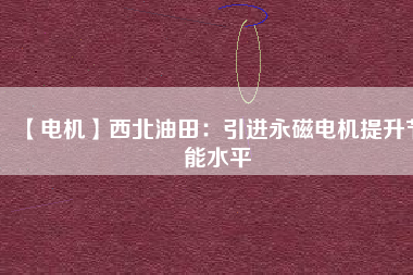【電機(jī)】西北油田:引進(jìn)永磁電機(jī)提升節(jié)能水平 - TECO東元電機(jī) | 變頻器·伺服電機(jī)·減速機(jī)·電機(jī)解決方案