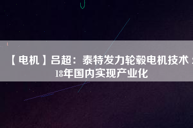 【電機(jī)】呂超：泰特發(fā)力輪轂電機(jī)技術(shù) 2018年國內(nèi)實現(xiàn)產(chǎn)業(yè)化 - TECO東元電機(jī) | 變頻器·伺服電機(jī)·減速機(jī)·電機(jī)解決方案