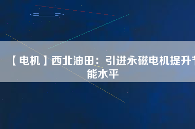 【電機(jī)】西北油田:引進(jìn)永磁電機(jī)提升節(jié)能水平 - TECO東元電機(jī) | 變頻器·伺服電機(jī)·減速機(jī)·電機(jī)解決方案