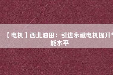 【電機(jī)】西北油田:引進(jìn)永磁電機(jī)提升節(jié)能水平 - TECO東元電機(jī) | 變頻器·伺服電機(jī)·減速機(jī)·電機(jī)解決方案