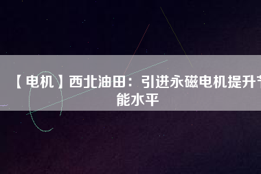 【電機(jī)】西北油田:引進(jìn)永磁電機(jī)提升節(jié)能水平 - TECO東元電機(jī) | 變頻器·伺服電機(jī)·減速機(jī)·電機(jī)解決方案