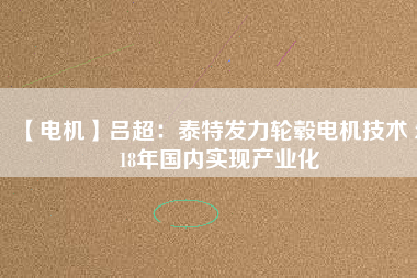 【電機(jī)】呂超：泰特發(fā)力輪轂電機(jī)技術(shù) 2018年國內(nèi)實現(xiàn)產(chǎn)業(yè)化 - TECO東元電機(jī) | 變頻器·伺服電機(jī)·減速機(jī)·電機(jī)解決方案