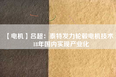 【電機(jī)】呂超：泰特發(fā)力輪轂電機(jī)技術(shù) 2018年國內(nèi)實現(xiàn)產(chǎn)業(yè)化 - TECO東元電機(jī) | 變頻器·伺服電機(jī)·減速機(jī)·電機(jī)解決方案