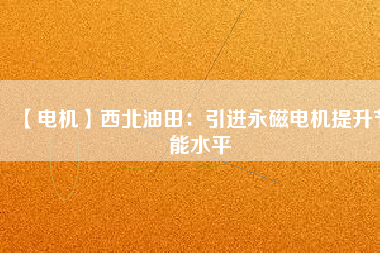 【電機(jī)】西北油田:引進(jìn)永磁電機(jī)提升節(jié)能水平 - TECO東元電機(jī) | 變頻器·伺服電機(jī)·減速機(jī)·電機(jī)解決方案