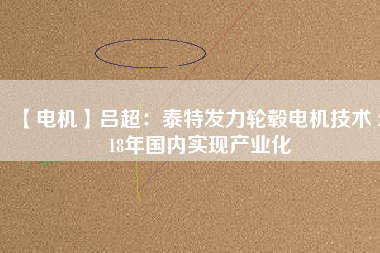 【電機(jī)】呂超：泰特發(fā)力輪轂電機(jī)技術(shù) 2018年國內(nèi)實現(xiàn)產(chǎn)業(yè)化 - TECO東元電機(jī) | 變頻器·伺服電機(jī)·減速機(jī)·電機(jī)解決方案