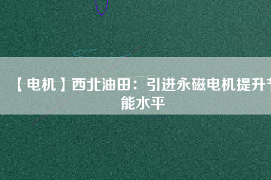 【電機(jī)】西北油田:引進(jìn)永磁電機(jī)提升節(jié)能水平 - TECO東元電機(jī) | 變頻器·伺服電機(jī)·減速機(jī)·電機(jī)解決方案
