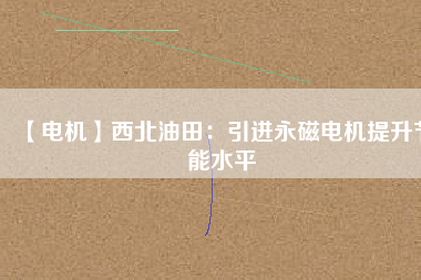 【電機(jī)】西北油田:引進(jìn)永磁電機(jī)提升節(jié)能水平 - TECO東元電機(jī) | 變頻器·伺服電機(jī)·減速機(jī)·電機(jī)解決方案