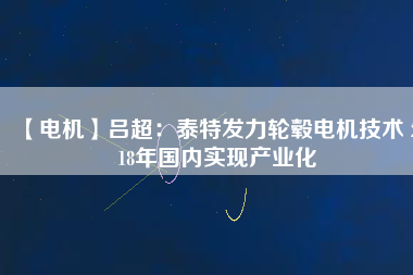 【電機(jī)】呂超：泰特發(fā)力輪轂電機(jī)技術(shù) 2018年國內(nèi)實現(xiàn)產(chǎn)業(yè)化 - TECO東元電機(jī) | 變頻器·伺服電機(jī)·減速機(jī)·電機(jī)解決方案