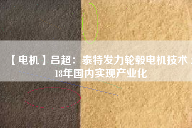 【電機(jī)】呂超：泰特發(fā)力輪轂電機(jī)技術(shù) 2018年國內(nèi)實現(xiàn)產(chǎn)業(yè)化 - TECO東元電機(jī) | 變頻器·伺服電機(jī)·減速機(jī)·電機(jī)解決方案