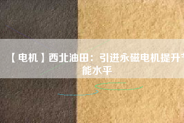 【電機(jī)】西北油田:引進(jìn)永磁電機(jī)提升節(jié)能水平 - TECO東元電機(jī) | 變頻器·伺服電機(jī)·減速機(jī)·電機(jī)解決方案