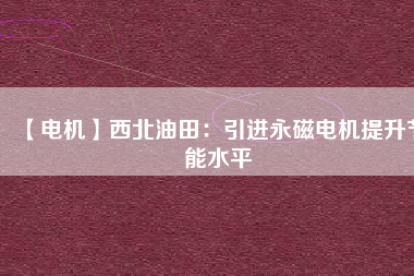 【電機(jī)】西北油田:引進(jìn)永磁電機(jī)提升節(jié)能水平 - TECO東元電機(jī) | 變頻器·伺服電機(jī)·減速機(jī)·電機(jī)解決方案