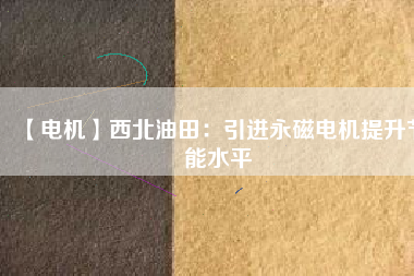 【電機(jī)】西北油田:引進(jìn)永磁電機(jī)提升節(jié)能水平 - TECO東元電機(jī) | 變頻器·伺服電機(jī)·減速機(jī)·電機(jī)解決方案