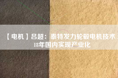【電機(jī)】呂超：泰特發(fā)力輪轂電機(jī)技術(shù) 2018年國內(nèi)實現(xiàn)產(chǎn)業(yè)化 - TECO東元電機(jī) | 變頻器·伺服電機(jī)·減速機(jī)·電機(jī)解決方案