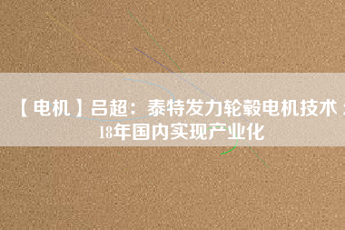 【電機(jī)】呂超：泰特發(fā)力輪轂電機(jī)技術(shù) 2018年國內(nèi)實現(xiàn)產(chǎn)業(yè)化 - TECO東元電機(jī) | 變頻器·伺服電機(jī)·減速機(jī)·電機(jī)解決方案