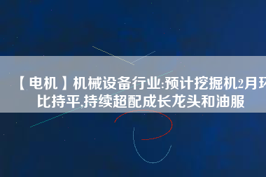 【電機】機械設備行業(yè):預計挖掘機2月環(huán)比持平,持續(xù)超配成長龍頭和油服 - TECO東元電機 | 變頻器·伺服電機·減速機·電機解決方案
