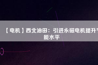 【電機(jī)】西北油田:引進(jìn)永磁電機(jī)提升節(jié)能水平 - TECO東元電機(jī) | 變頻器·伺服電機(jī)·減速機(jī)·電機(jī)解決方案