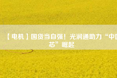 【電機】國貨當自強！光潤通助力“中國芯”崛起 - TECO東元電機 | 變頻器·伺服電機·減速機·電機解決方案