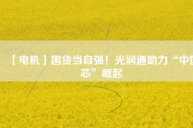 【電機】國貨當自強！光潤通助力“中國芯”崛起 - TECO東元電機 | 變頻器·伺服電機·減速機·電機解決方案