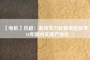 【電機(jī)】呂超：泰特發(fā)力輪轂電機(jī)技術(shù) 2018年國內(nèi)實現(xiàn)產(chǎn)業(yè)化 - TECO東元電機(jī) | 變頻器·伺服電機(jī)·減速機(jī)·電機(jī)解決方案