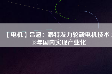 【電機(jī)】呂超：泰特發(fā)力輪轂電機(jī)技術(shù) 2018年國內(nèi)實現(xiàn)產(chǎn)業(yè)化 - TECO東元電機(jī) | 變頻器·伺服電機(jī)·減速機(jī)·電機(jī)解決方案