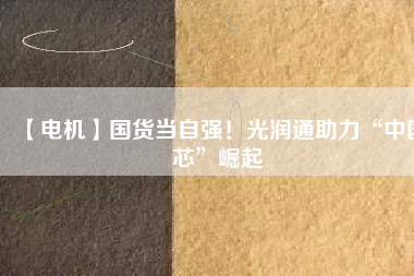 【電機】國貨當自強！光潤通助力“中國芯”崛起 - TECO東元電機 | 變頻器·伺服電機·減速機·電機解決方案