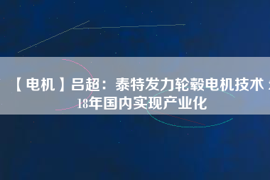 【電機(jī)】呂超：泰特發(fā)力輪轂電機(jī)技術(shù) 2018年國內(nèi)實現(xiàn)產(chǎn)業(yè)化 - TECO東元電機(jī) | 變頻器·伺服電機(jī)·減速機(jī)·電機(jī)解決方案
