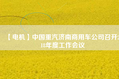 【電機(jī)】中國(guó)重汽濟(jì)南商用車公司召開(kāi)2018年度工作會(huì)議 - TECO東元電機(jī) | 變頻器·伺服電機(jī)·減速機(jī)·電機(jī)解決方案