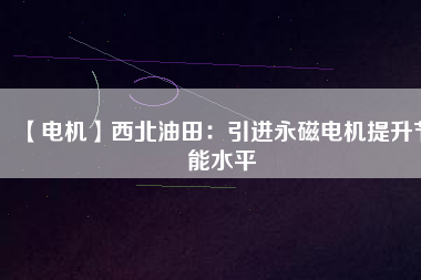 【電機(jī)】西北油田:引進(jìn)永磁電機(jī)提升節(jié)能水平 - TECO東元電機(jī) | 變頻器·伺服電機(jī)·減速機(jī)·電機(jī)解決方案