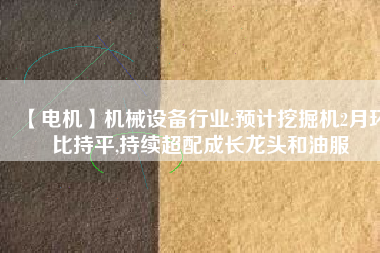 【電機】機械設備行業(yè):預計挖掘機2月環(huán)比持平,持續(xù)超配成長龍頭和油服 - TECO東元電機 | 變頻器·伺服電機·減速機·電機解決方案