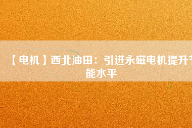 【電機(jī)】西北油田:引進(jìn)永磁電機(jī)提升節(jié)能水平 - TECO東元電機(jī) | 變頻器·伺服電機(jī)·減速機(jī)·電機(jī)解決方案