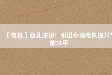 【電機(jī)】西北油田:引進(jìn)永磁電機(jī)提升節(jié)能水平 - TECO東元電機(jī) | 變頻器·伺服電機(jī)·減速機(jī)·電機(jī)解決方案