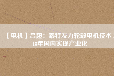 【電機(jī)】呂超：泰特發(fā)力輪轂電機(jī)技術(shù) 2018年國內(nèi)實現(xiàn)產(chǎn)業(yè)化 - TECO東元電機(jī) | 變頻器·伺服電機(jī)·減速機(jī)·電機(jī)解決方案