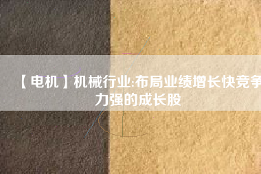 【電機(jī)】機(jī)械行業(yè):布局業(yè)績(jī)?cè)鲩L(zhǎng)快競(jìng)爭(zhēng)力強(qiáng)的成長(zhǎng)股 - TECO東元電機(jī) | 變頻器·伺服電機(jī)·減速機(jī)·電機(jī)解決方案
