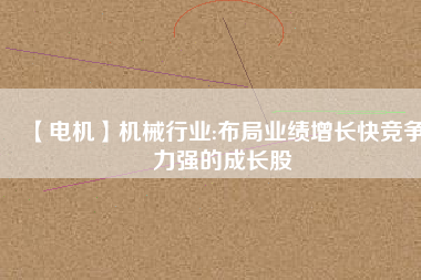 【電機(jī)】機(jī)械行業(yè):布局業(yè)績(jī)?cè)鲩L(zhǎng)快競(jìng)爭(zhēng)力強(qiáng)的成長(zhǎng)股 - TECO東元電機(jī) | 變頻器·伺服電機(jī)·減速機(jī)·電機(jī)解決方案